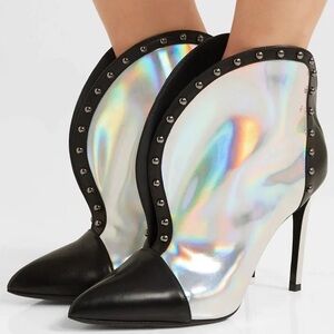 Balmain Iridescent Heeled Booties